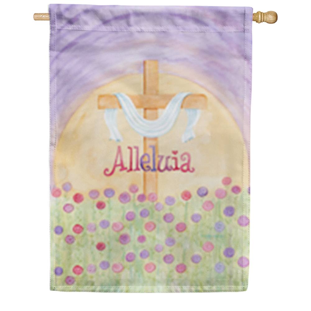 Alleluia Easter House Flag