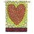 Ladybug Heart House Flag