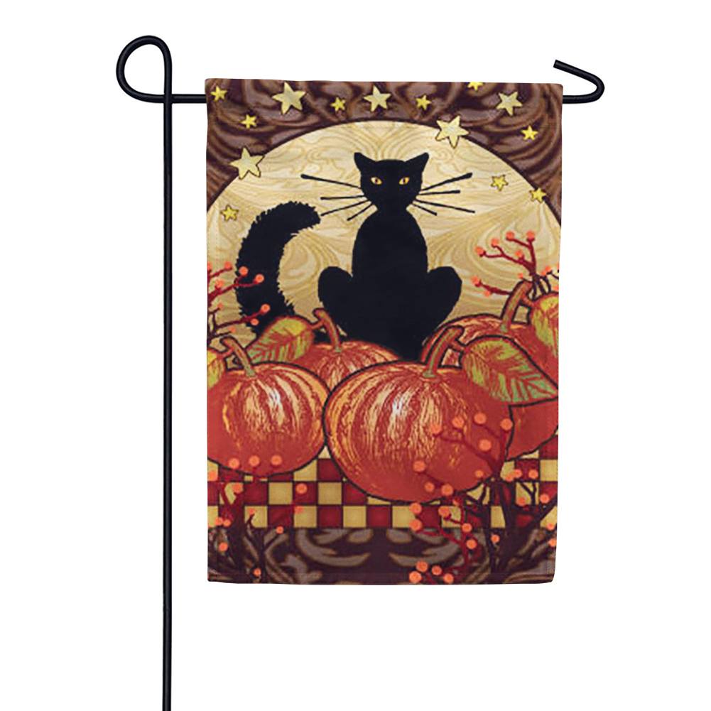 Moonlight Cat Garden Flag