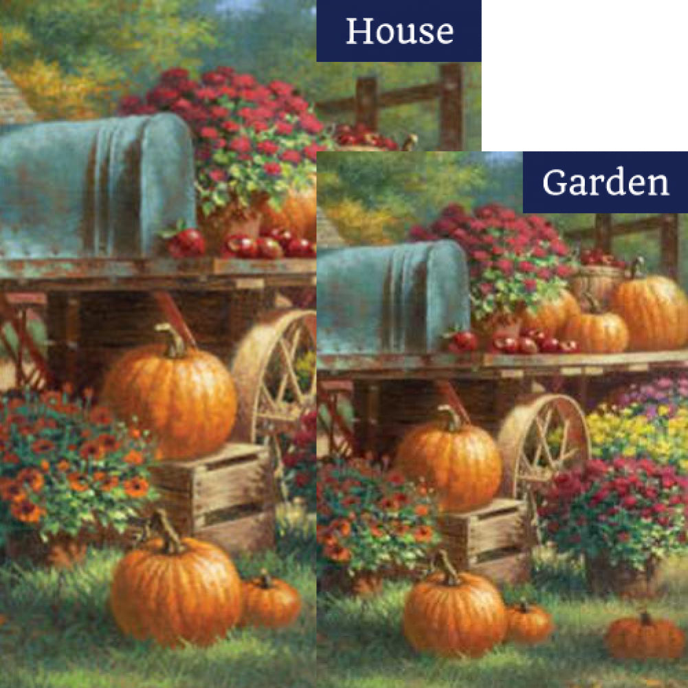 Farm Pumpkin Flags Set (2 Pieces)