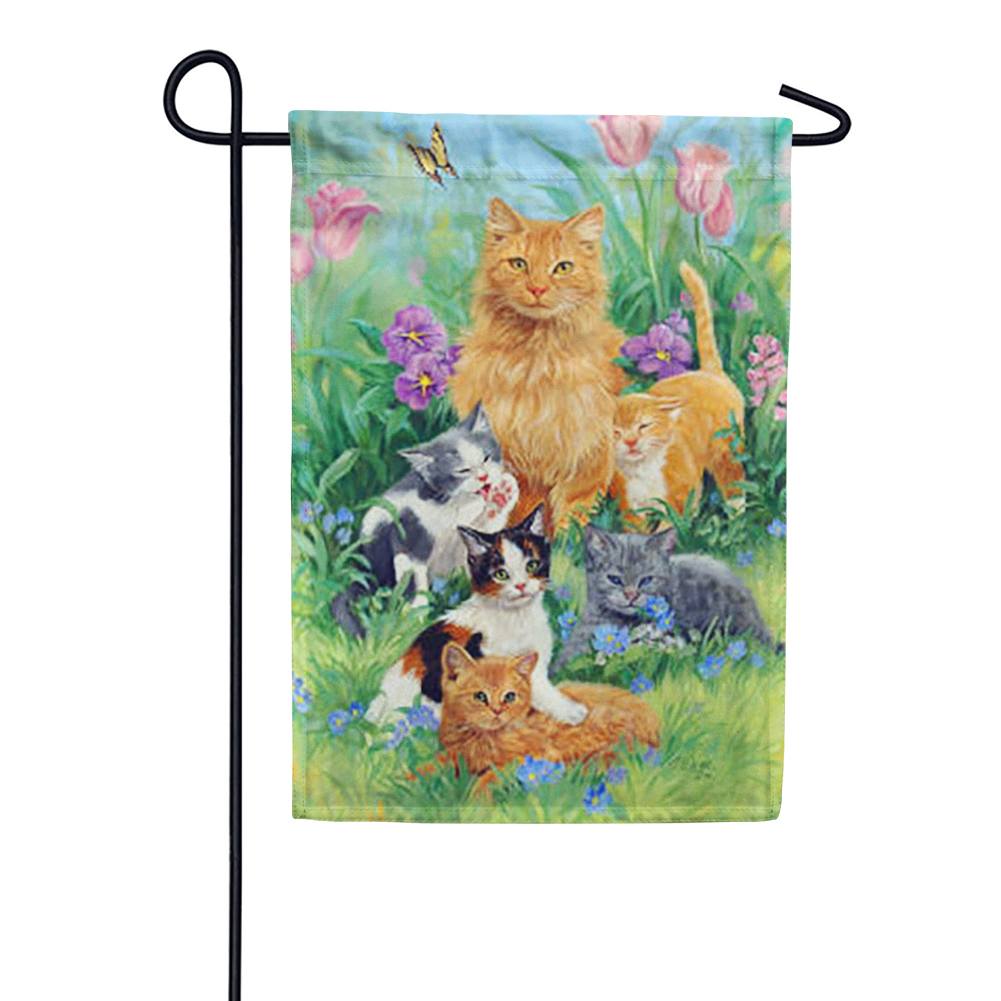 Meadow Cats Garden Flag