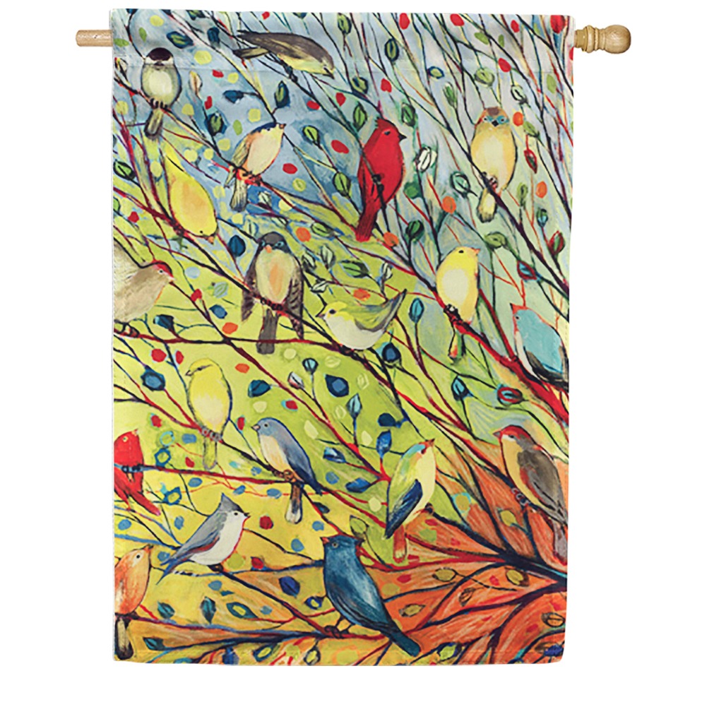 Tree Birds House Flag