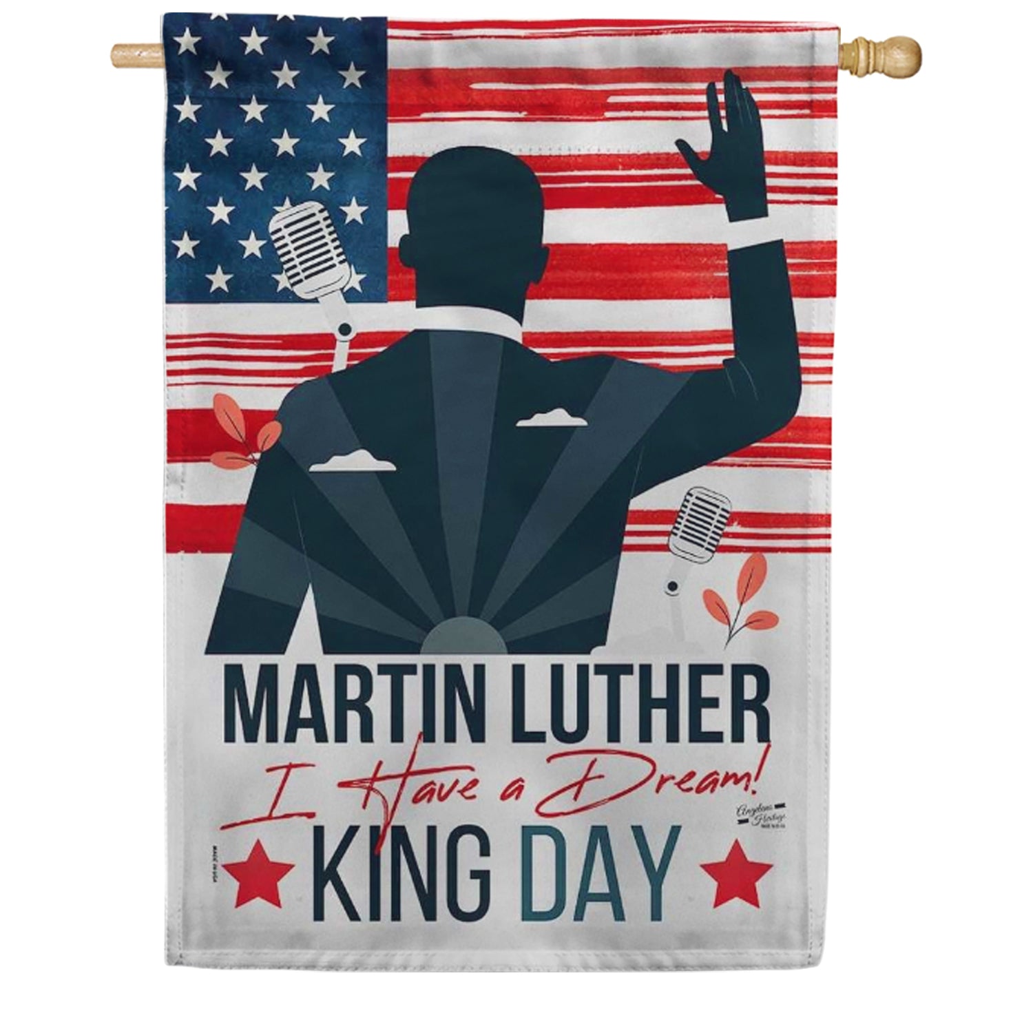 MLK Double Sided House Flag