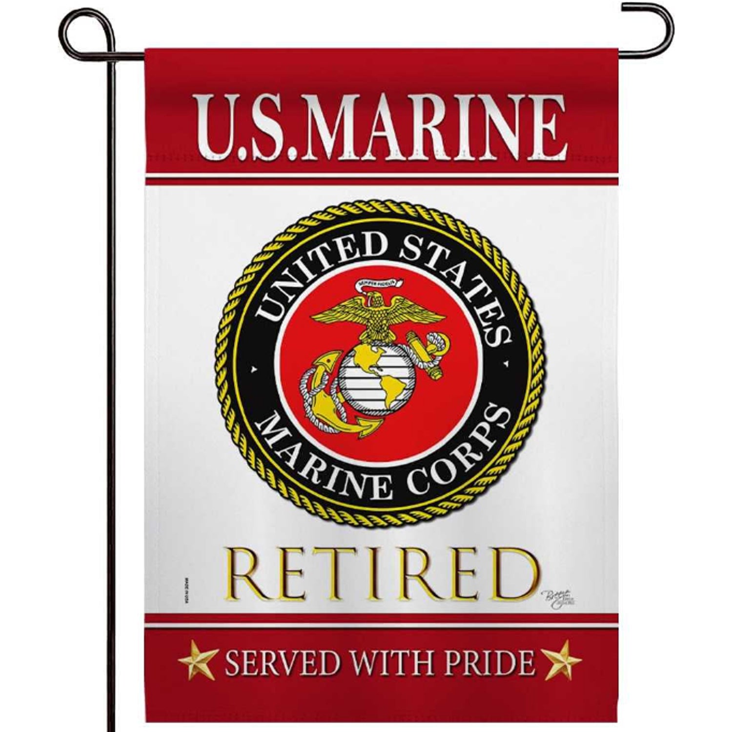 US Marine Retired Garden Flag